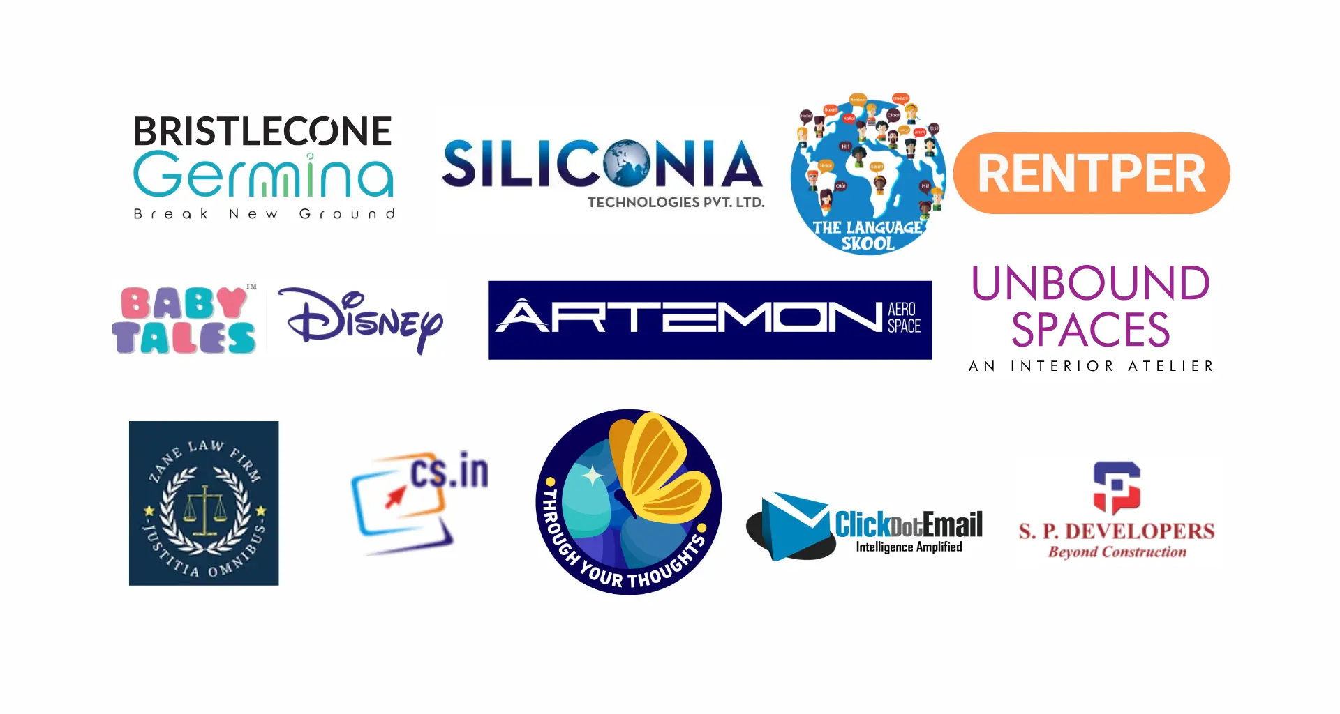 Client Logos showcasing developed web solutions