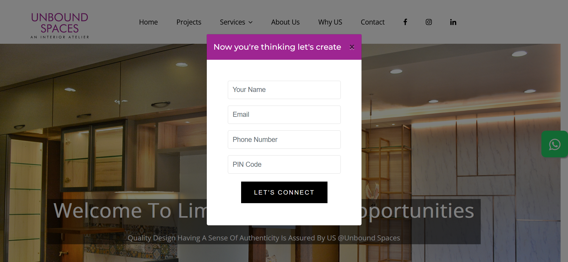 Interior Designing Company Website Development
